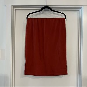 Old Navy | Knit midi skirt with side slit in rust
